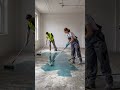 Ocean depth epoxy floor transformation. #epoxyfloor#bedroomtransformation #viral