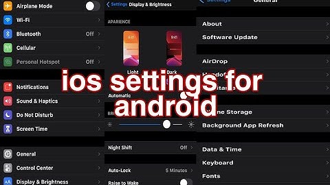 ios settings for android | it