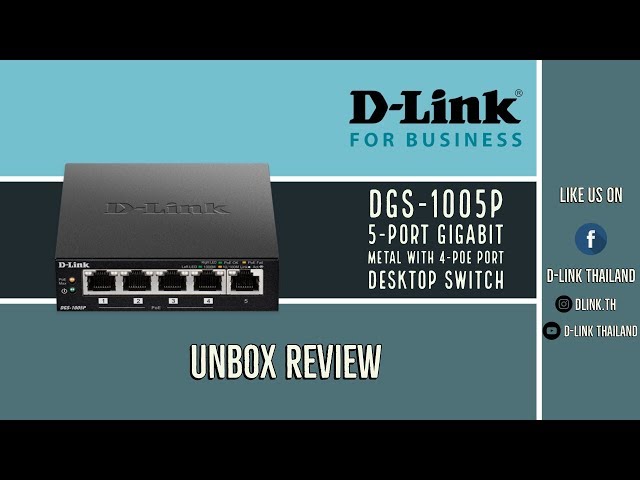D-Link Ethernet Switch, 5 Port Gigabit Unmanaged Metal Desktop Plug and  Play Compact (DGS-105),Black