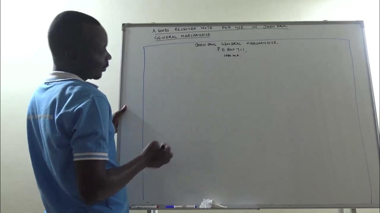 HOW TO PREPARE A GOODS RECEIVED NOTE YouTube