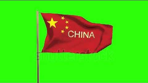 China flag with title waving in the wind. Looping sun rises style. Animation loop Stock video by