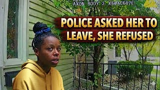 Family Dispute Turns Into Arrest After Woman Refuses to Leave | Police Body Cam