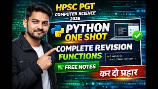 Functions in Python | One Shot Video | NCERT | HPSC PGT COMPUTER SCIENCE 2026 | Data Mining Hub