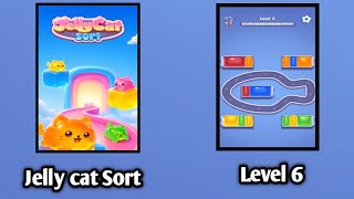 Jelly Cat Sort puzzle Level 6 Gameplay walkthrough solution 