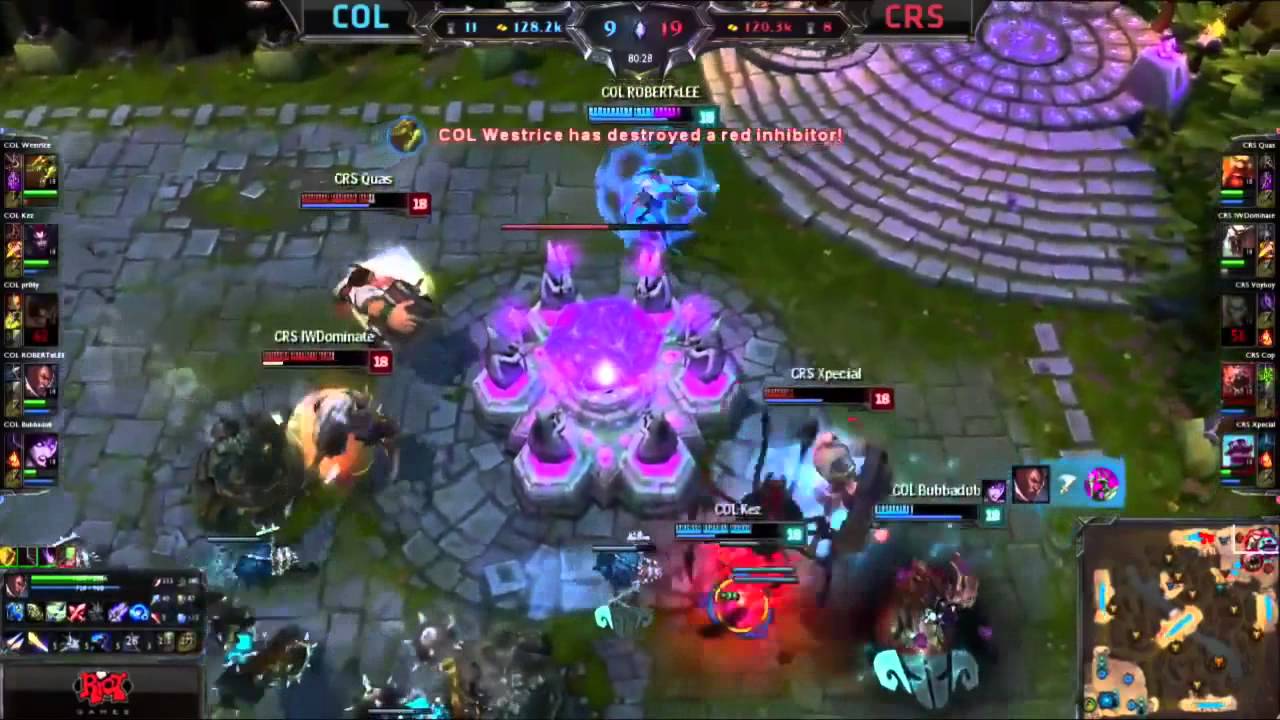 COL vs CRS LCS epic base race