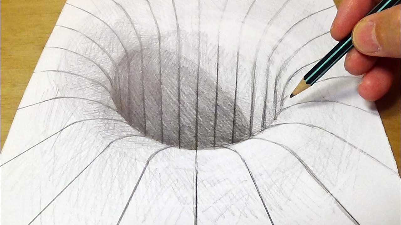 how to draw 3d art with pencil