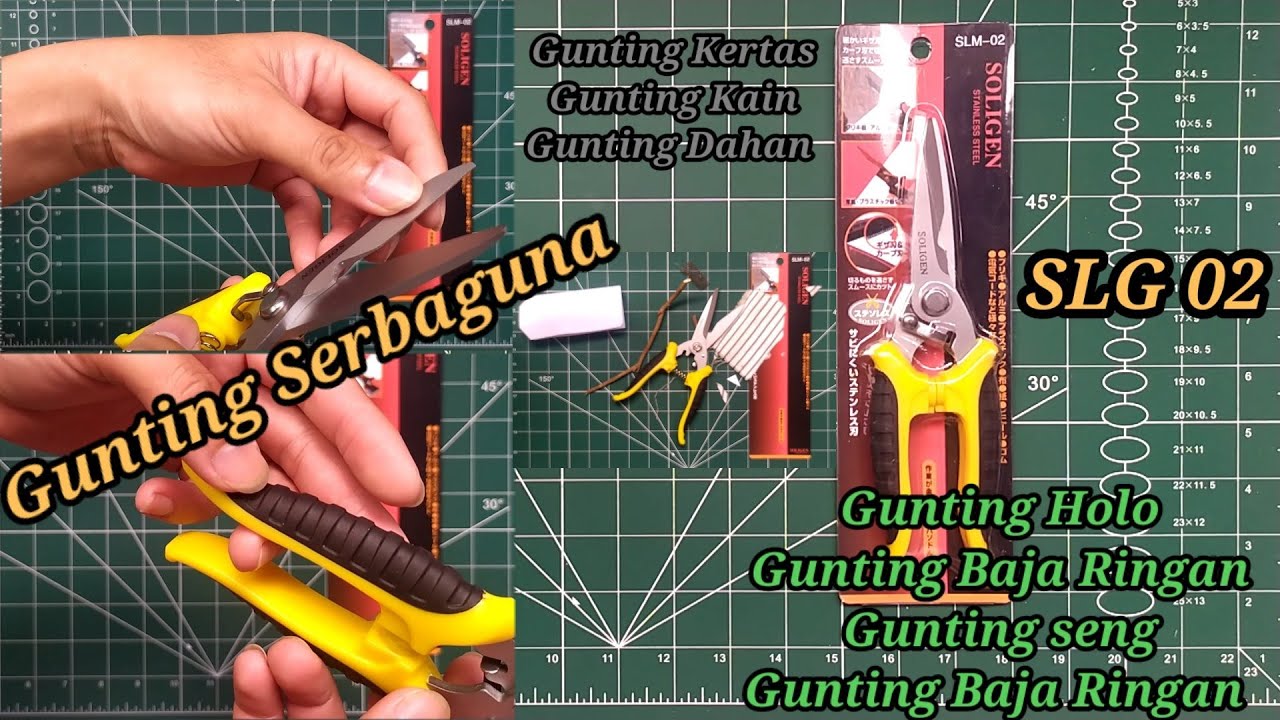 Gunting Serbaguna Soligen SLM 02 Gunting Holo Loket Kain Kertas 