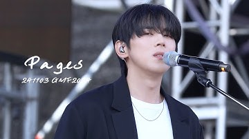 241103 홍이삭 (Isaac Hong) - Pages (4K / 교차편집) | 그랜드 민트 페스티벌 GMF2024
