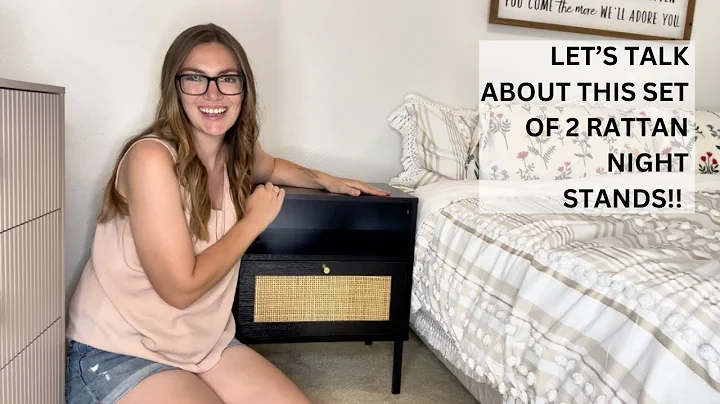 Lets talk about this set of 2 Rattan night stands!