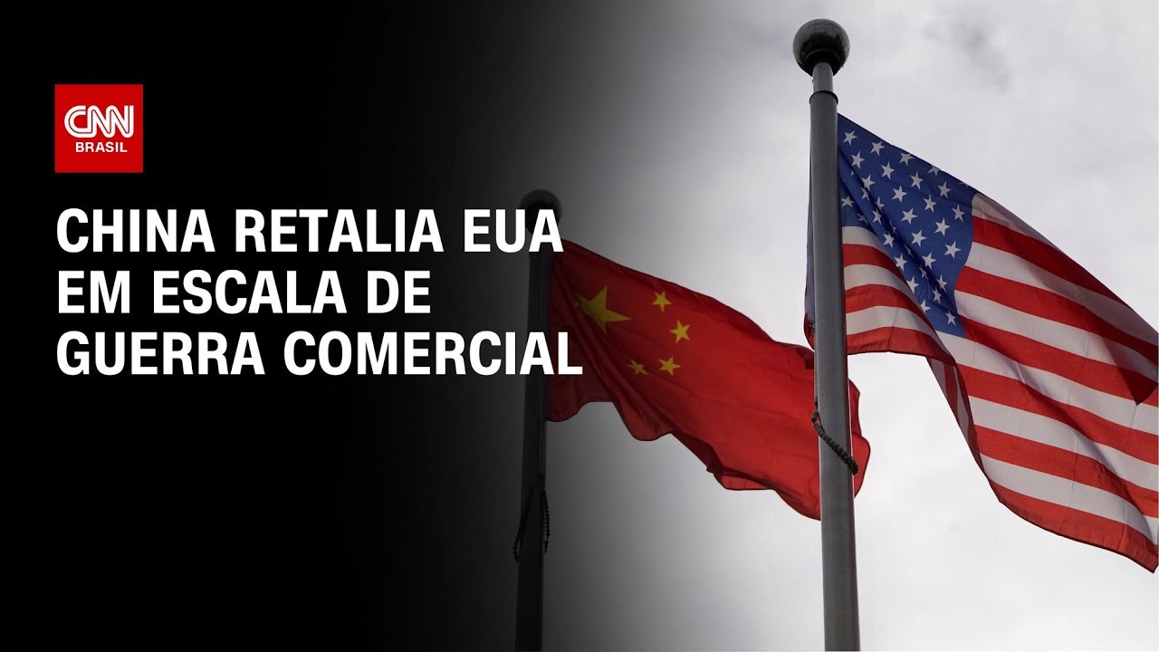 China retalia EUA após taxação de 104% de Trump | LIVE CNN