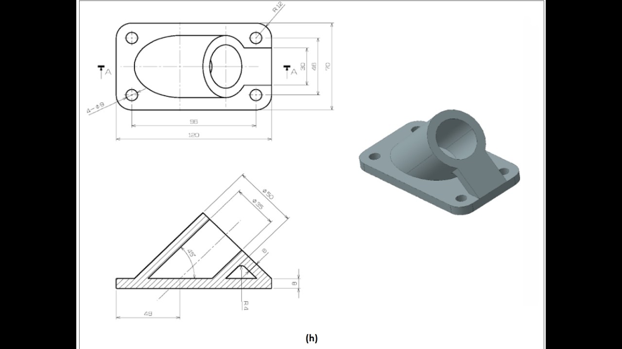 Angle Bracket 3D Model in SolidWorks Step-by-Step Tutorial - YouTube