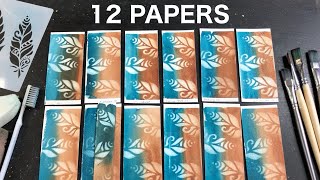 Reverse Stenciling Comparison of 12 Watercolor Papers