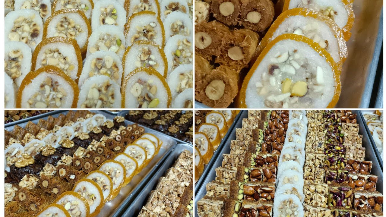 حلوي جوز الهند (لديدا) بالمكسرات وقمر الدين بطريقة احترافيه