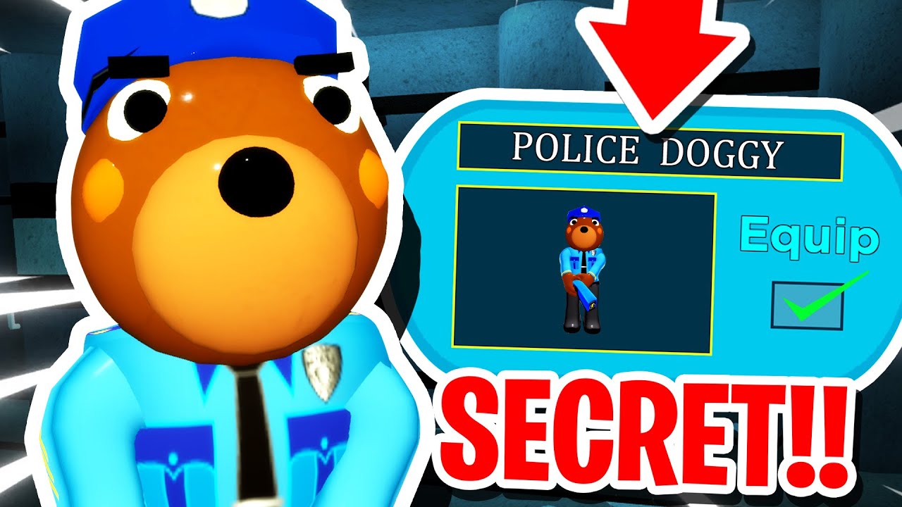 How To Unlock Police Doggy Skin In Roblox Piggy Youtube - dogy pogy roblox