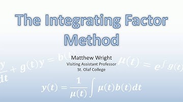 The Integrating Factor Method