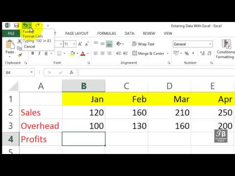 Undo & Redo In Excel   Excel 2013 Beginners Tutorial