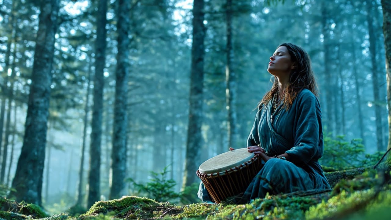 🌿 Утреннее спокойствие леса — успокаивающий ритм джембе