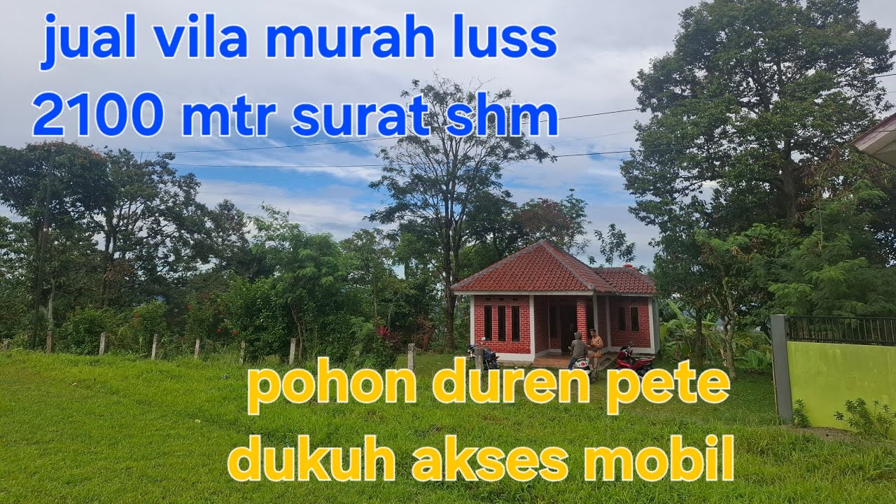 #dijual  murah vila luas 2100 mtr surt shm ada kebun pohon duren pete dukuh tnah rata bgus iyah 
