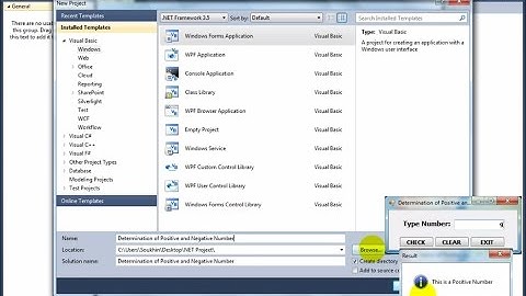 How to Determine Positive and Negative Number in VB.NET using Microsoft Visual Studio