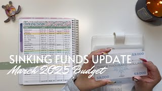 March 2025 Sinking Funds Update| Sinking Funds Counting | March 2025 Budget | Maria's Budgeting