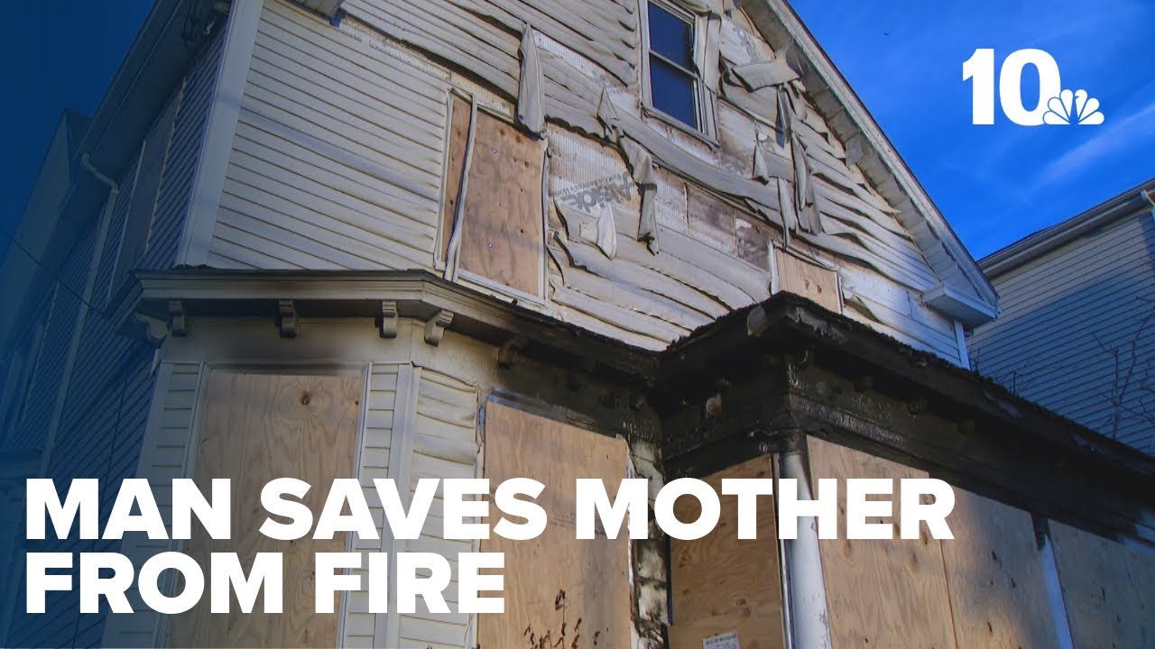 Fall River man saves mother from house fire - YouTube