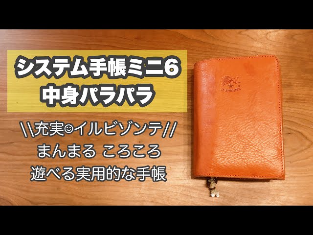 手帳の中身】システム手帳ミニ6•イルビゾンテ/ぱんぱんな手帳を ...