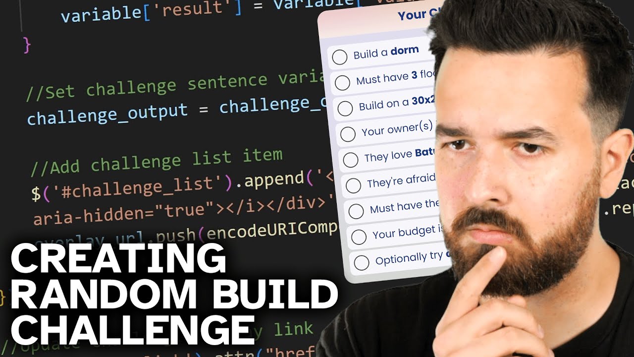 Coding my own random Build Challenge Generator! - YouTube