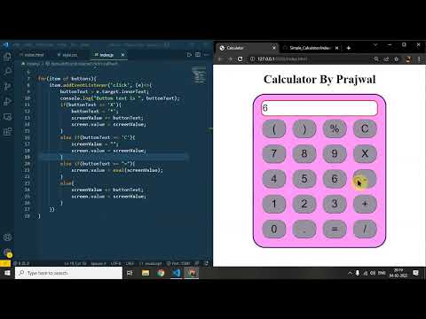 Simple Calculator Using HTML, CSS & JavaScript