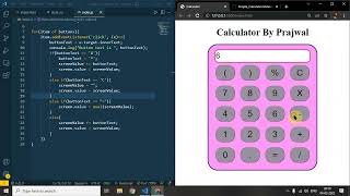 Simple Calculator Using HTML, CSS & JavaScript