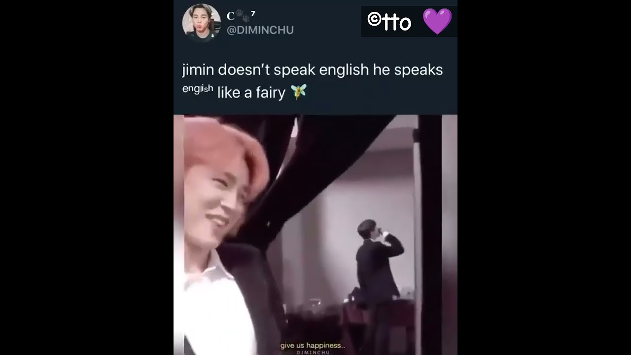Jimin speaking English compilation 💜 ©:-totherightfulowner 💜