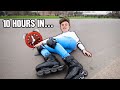 Wearing ROLLER SKATES for a Day... *my first time*