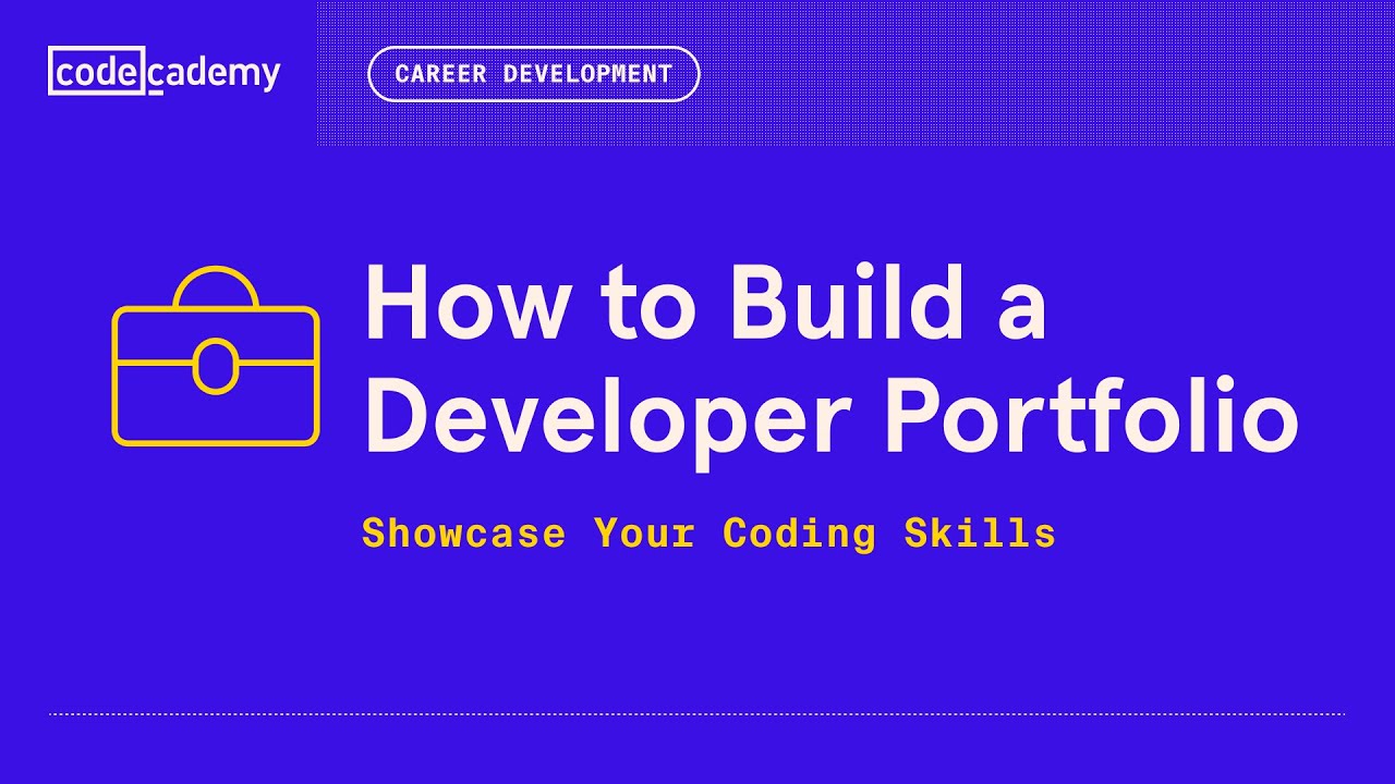 Showcase Your Coding Skills - Build a Developer Portfolio - YouTube