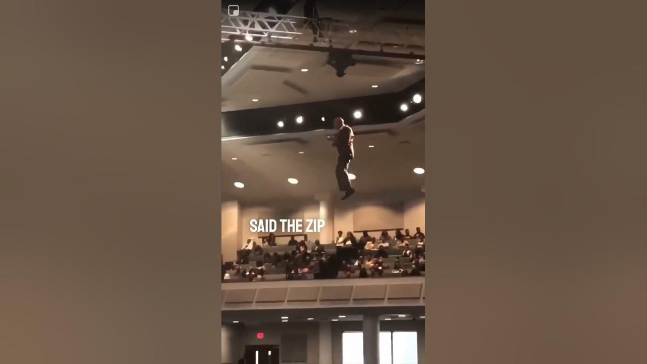 This Pastor flew into church on a zip line ๐๐ This Pastor flew into church on a zip line ๐๐
