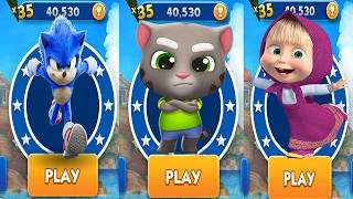 Sonic Dash vs Masha and the Bear vs Talking Tom Gold Run - All Bosses Zazz Eggman All 61 Characters screenshot 4