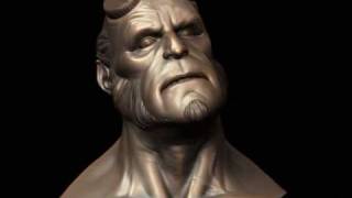 sculpting hellboy in zbrush ( by Carmelo Cassandro)