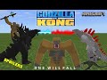 Godzilla VS Kong Movie Fight Scenes in Minecraft (SPOILERS) [SURPRISE POST CREDIT SCENE?]
