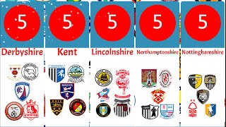 Teams in English history by county. Part 1  #football #history #statistics #fifa #english
