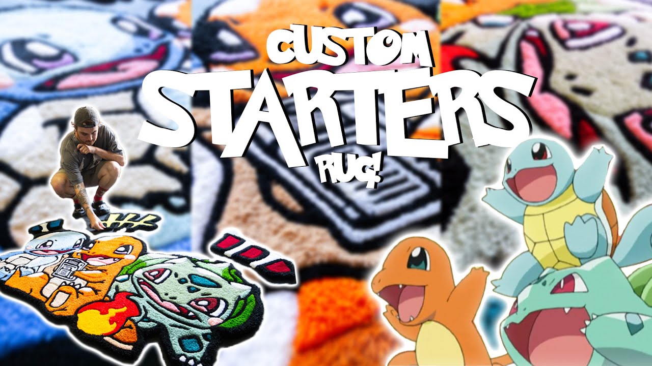 Tufting A Pokémon Starters Rug!!! (CRAZY RUG) - YouTube