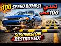 🚗 Car vs 100 Speed Bumps – Suspension Destroyed! | BeamNG.drive |اختبار المطبات #beamng #gaming#gta