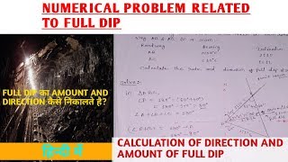 Full Dip numerical problem | How to calculate amount and Direction of Full dip
