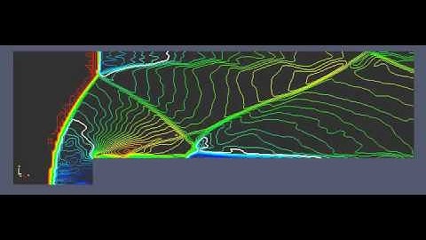 Shock wave on a forward step