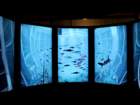 WebGL Aquarium Running on Google's Liquid Galaxy