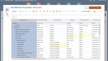 Overview: Dimension Editor in Planning