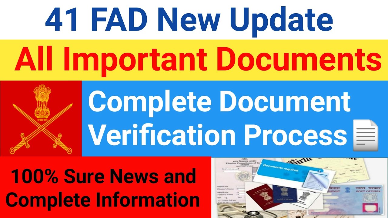 41 FAD New Update 🏔️|| 41 FAD All Important Document Required 📄|| 41 FAD Document Verification 2022