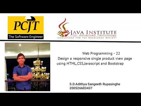 Web project Task 22 | 1st year | Semester 01 | Java Institute | Adithya Rupasinghe