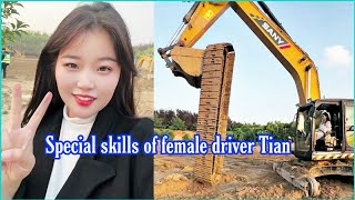Female Driver Tian Shares Her Skills In Handling Problems When An Excavator Has An Accident