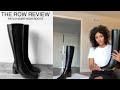 REVIEW - The Row Patch knee-high square toe boots review.  Fit/sizing, price, how to style.