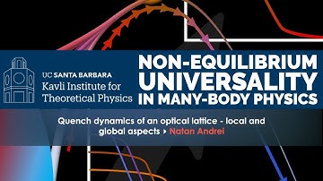 Quench dynamics of an optical lattice - local and global aspects ▸ Natan Andrei