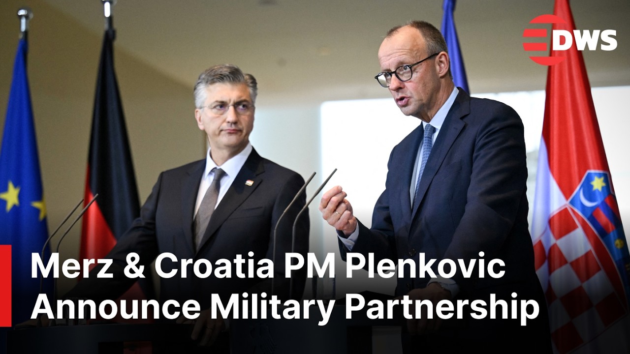 FULL REMARKS: Germany's Merz & Croatia PM Plenkovic Announce Military Partnership in Berlin | AC1E