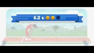 Fastest Runner (6.2 Sec) - London Hurdles Google Doodle 2012